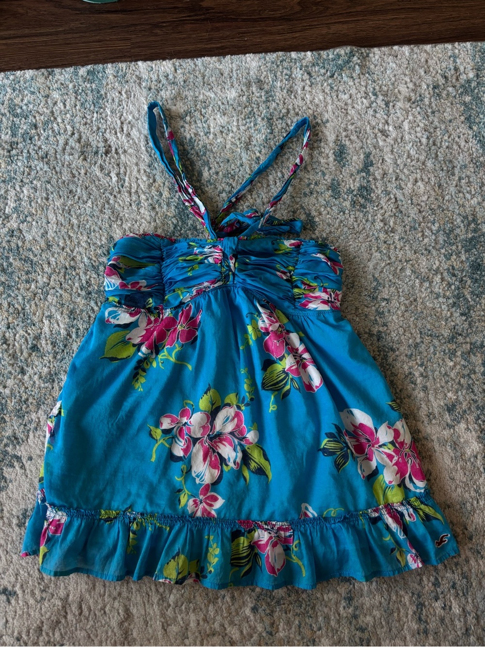 Hollister Blue Floral Halter Camisole